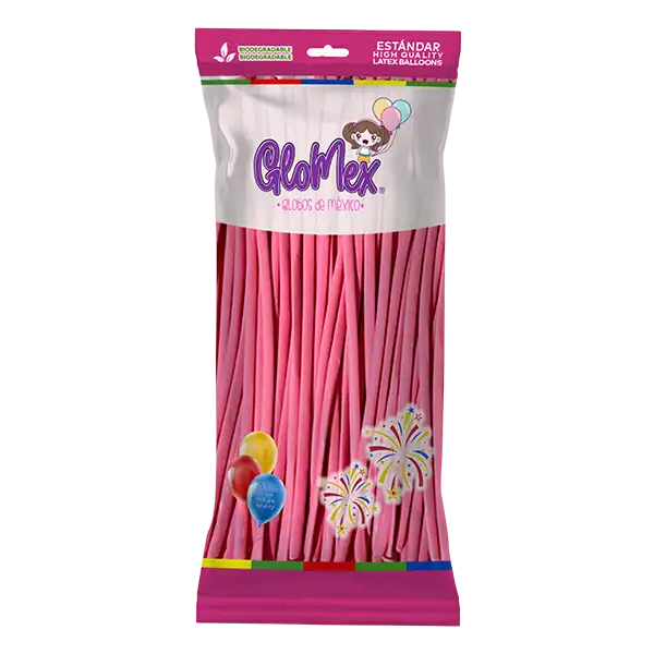Globos Rosa Estándar 260 Glomex