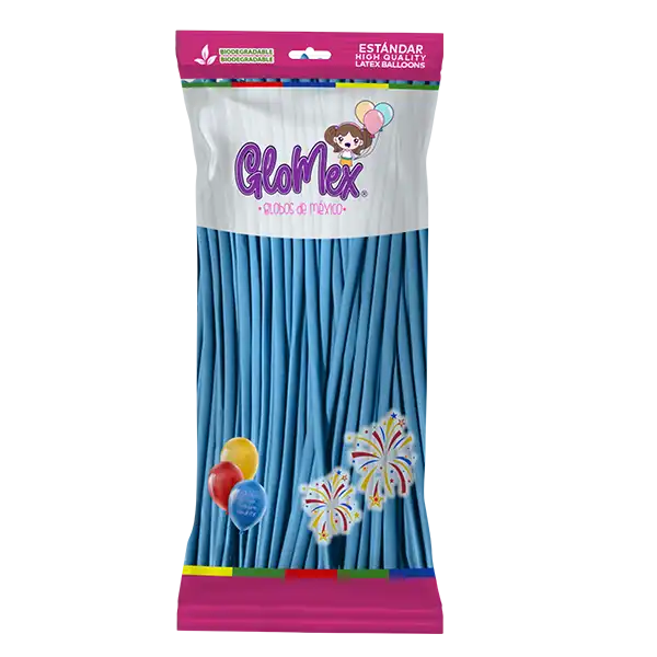 Globos Azul bebé Estándar 260 Glomex